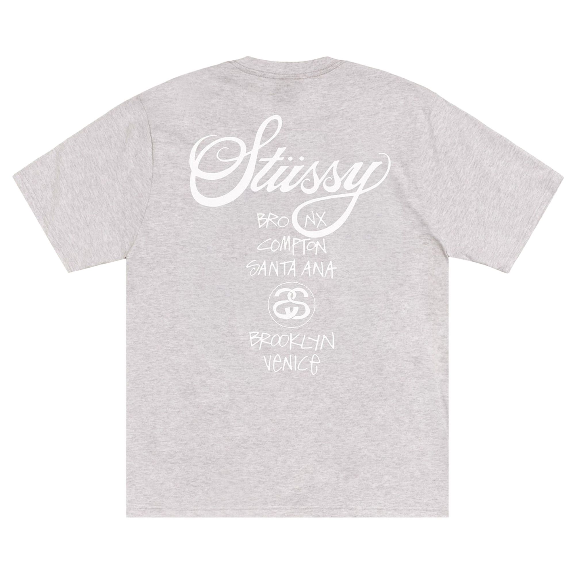 Buy Stussy World Tour Tee 'Ash Heather' - 3903962 ASH | GOAT AE