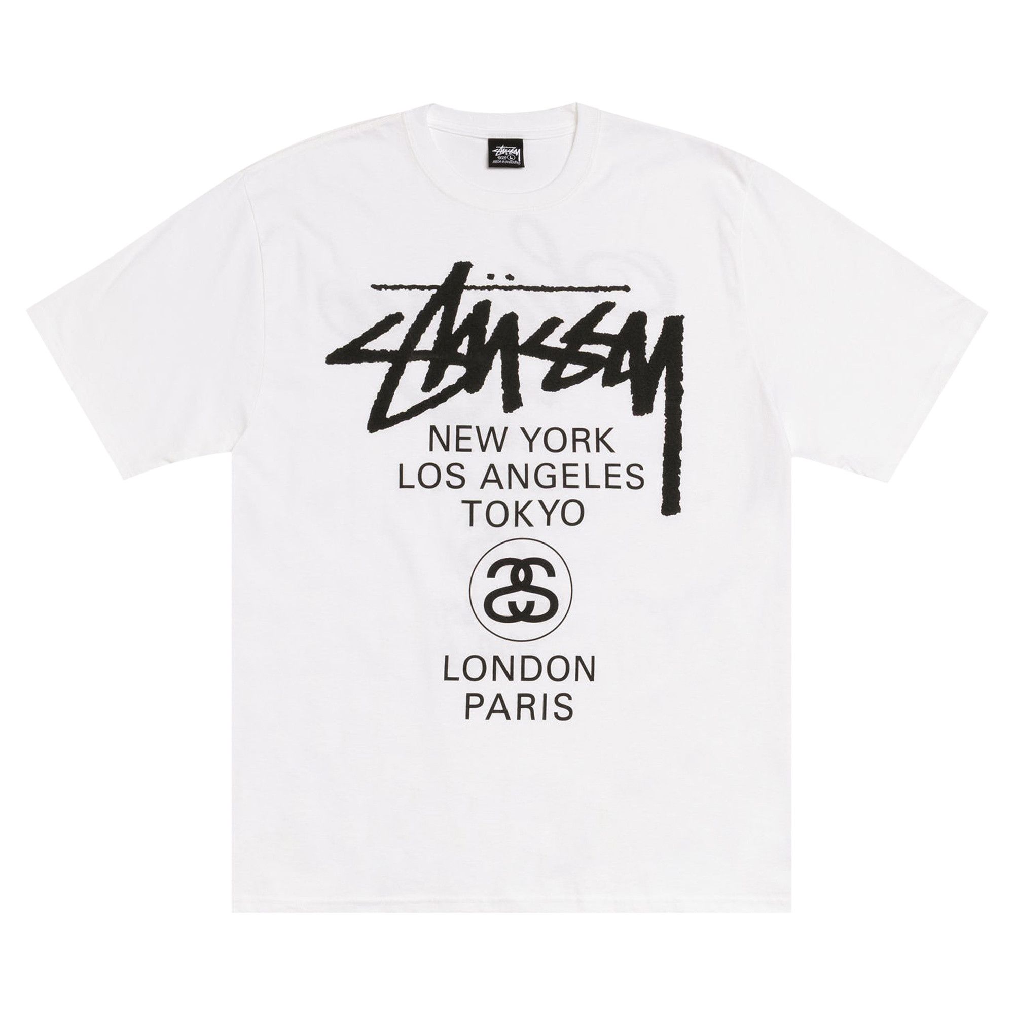 Buy Stussy World Tour Tee 'White' - 3903962 WHIT | GOAT