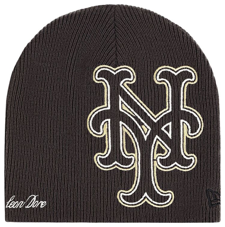 Aime Leon Dore x New York Mets Embroidered Beanie Charcoal