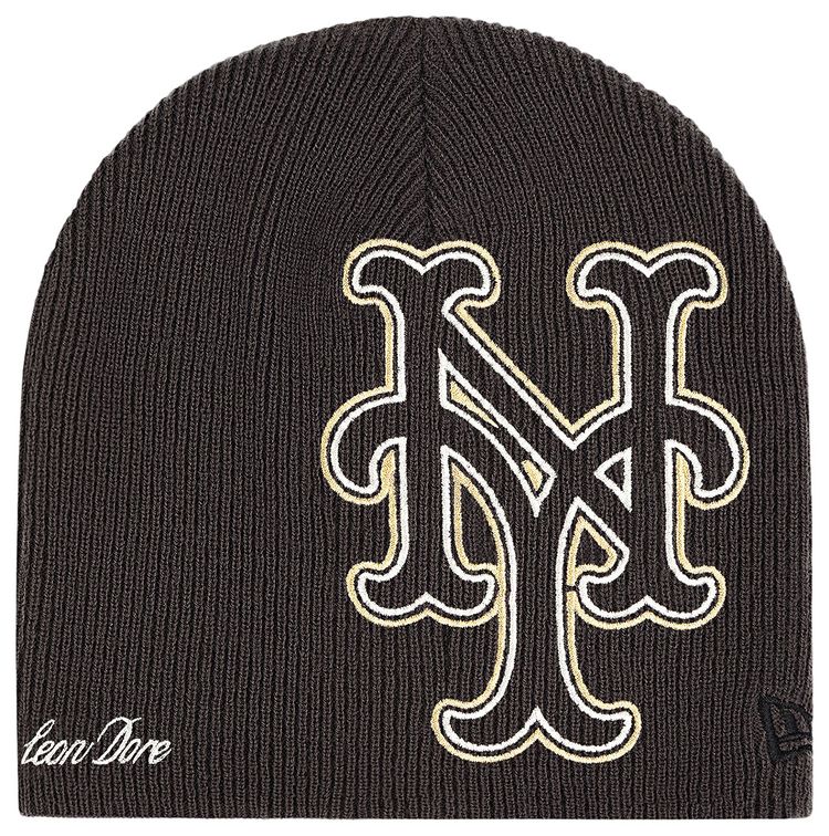 Aime Leon Dore x New York Mets Embroidered Beanie Charcoal