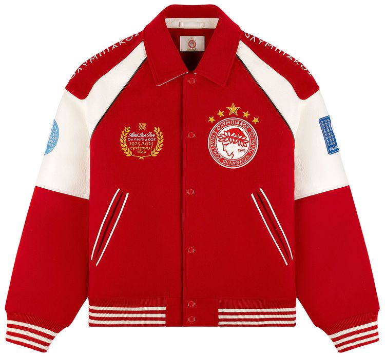 Aime Leon Dore x Olympiacos FC Varsity Jacket Adrenaline Rush