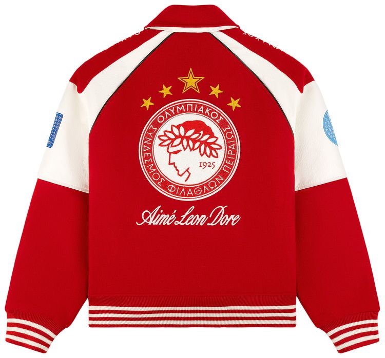 Aime Leon Dore x Olympiacos FC Varsity Jacket Adrenaline Rush