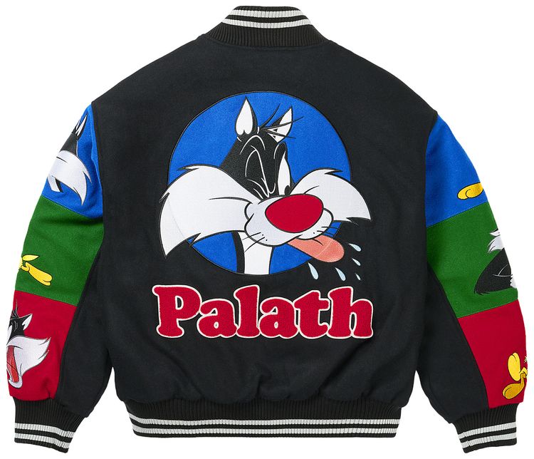 Palace x UGG Looney Tunes Varsity Jacket Black