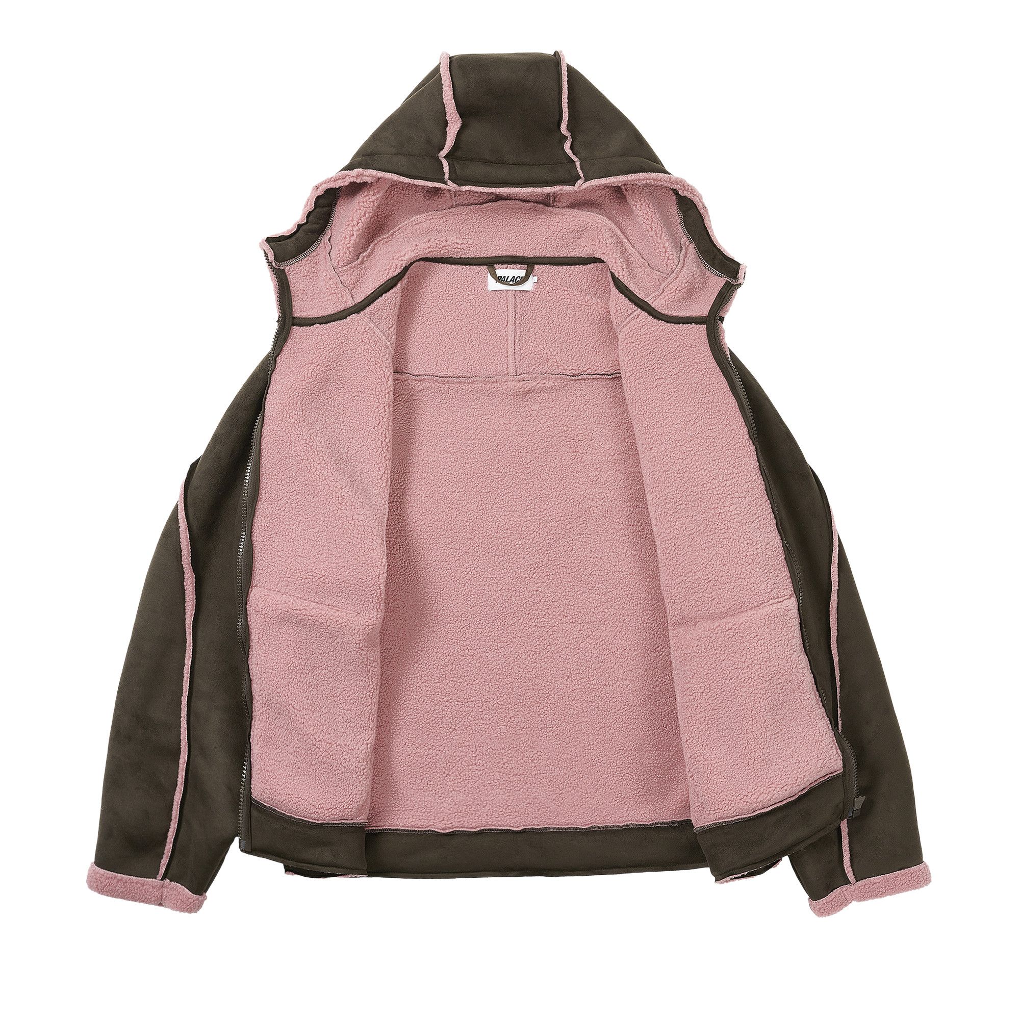 Buy Palace Sherpa Faux Suede Hooded Jacket 'Fox' - P29JK120 | GOAT