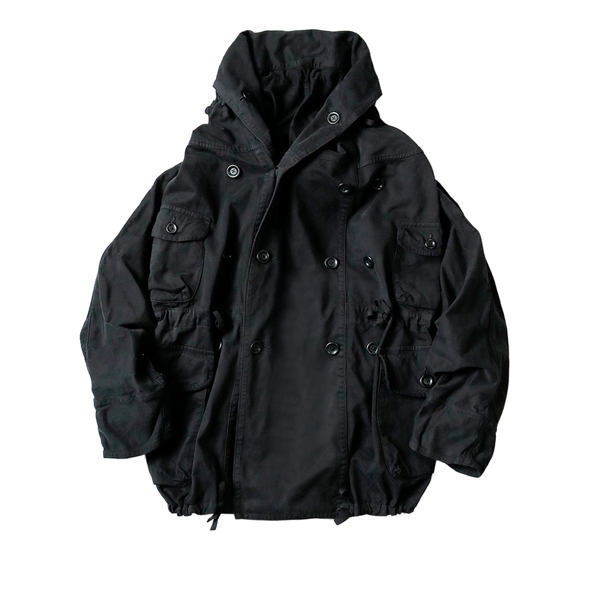KAPITAL/キャピタル ショップコート サイズ1 KIRO HIRATA Buy Kapital Katsuragi Cotton Ring Coat 'Black' - EK 1476LJA BLAC