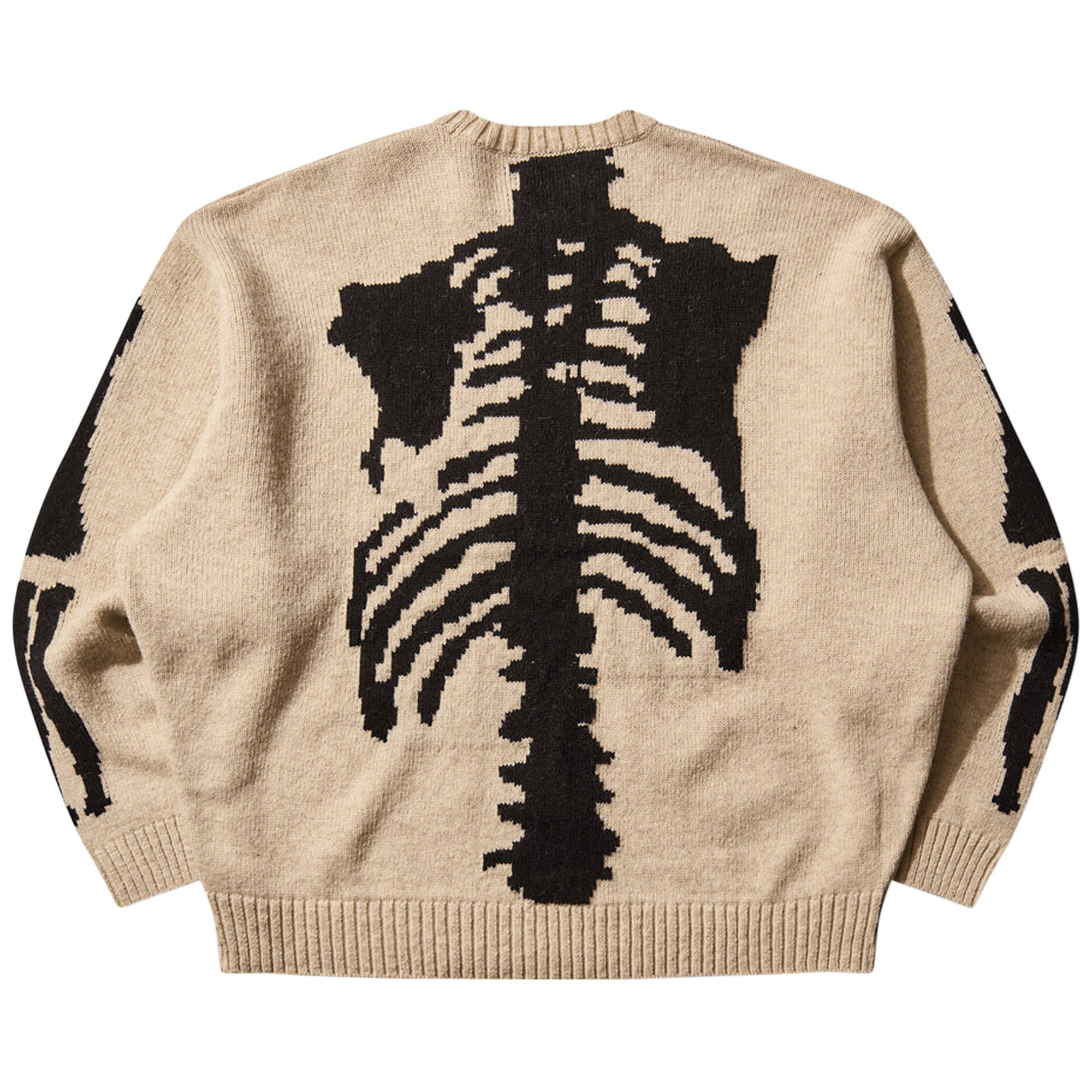 Buy Kapital 5G Wool Bone Crew Sweater 'Ecru' - EK 1537KN ECRU | GOAT