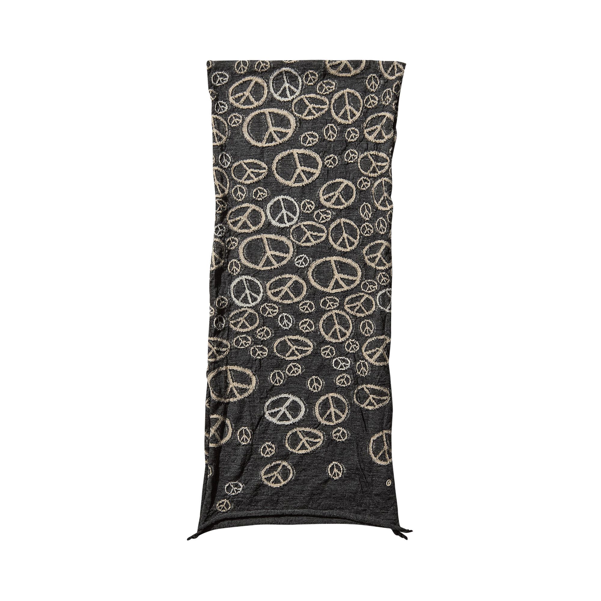 Buy Kapital Fulling Wool Happy Scarf Peace 'Black' - EK 1819XM