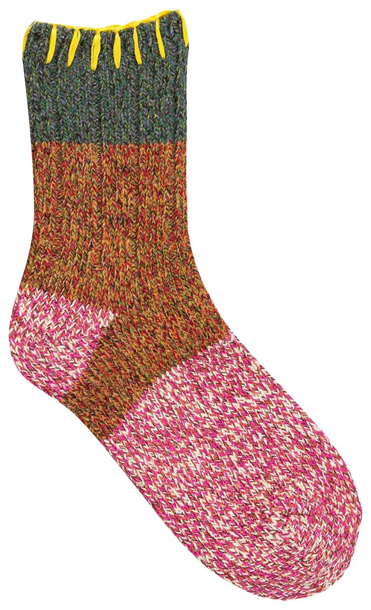 Kapital 56Yarns Wool Grandrelle Gogh Hobo Stitch Socks Pink