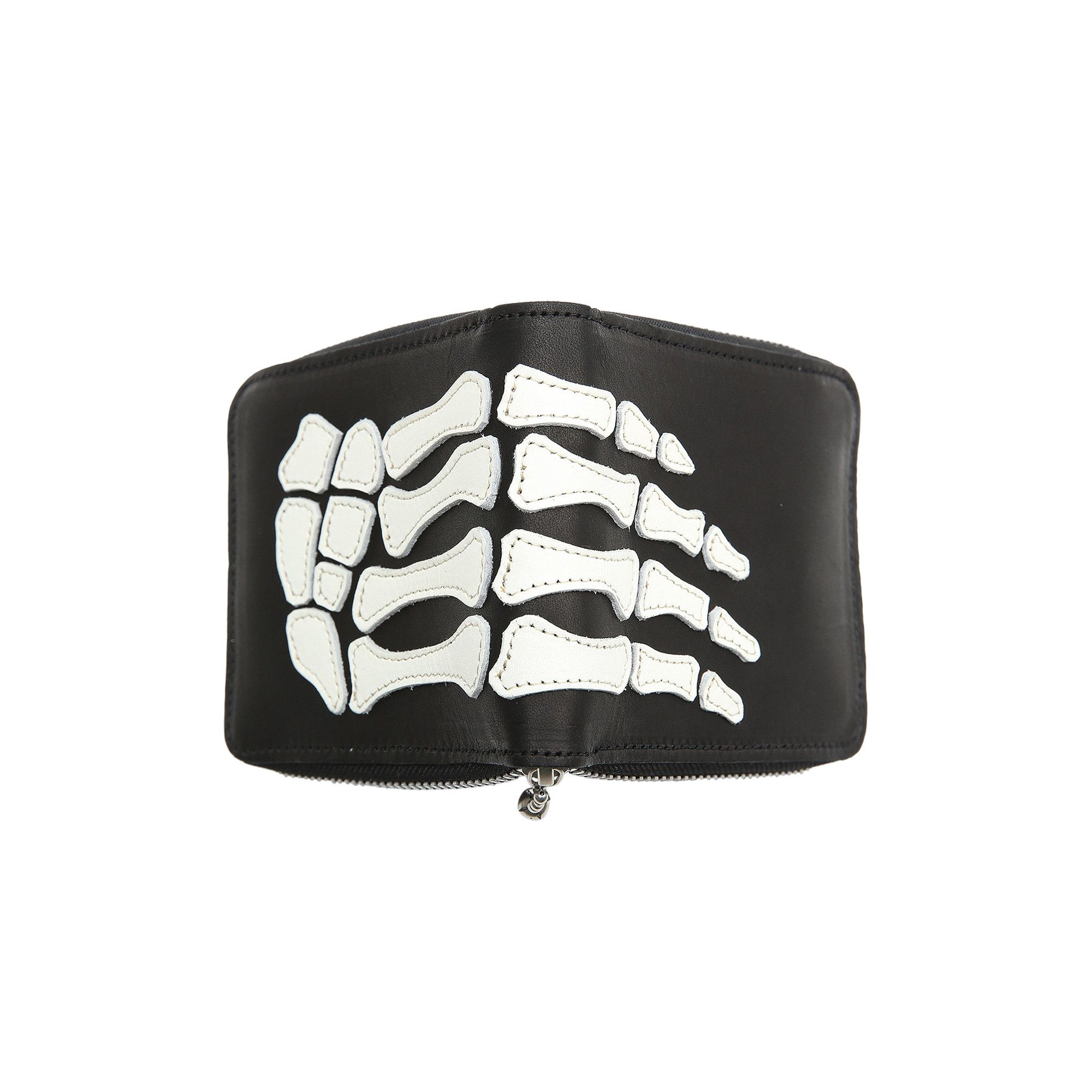 Buy Kapital Thumb Up Bone Hand Zip Long Wallet 'Black