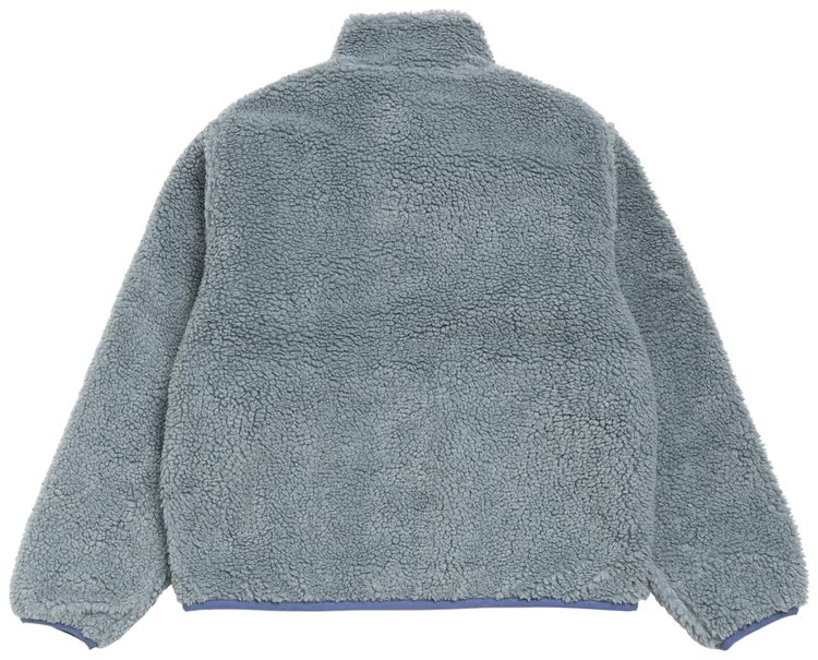 Stussy Sherpa Reversible Jacket Blue Leopard