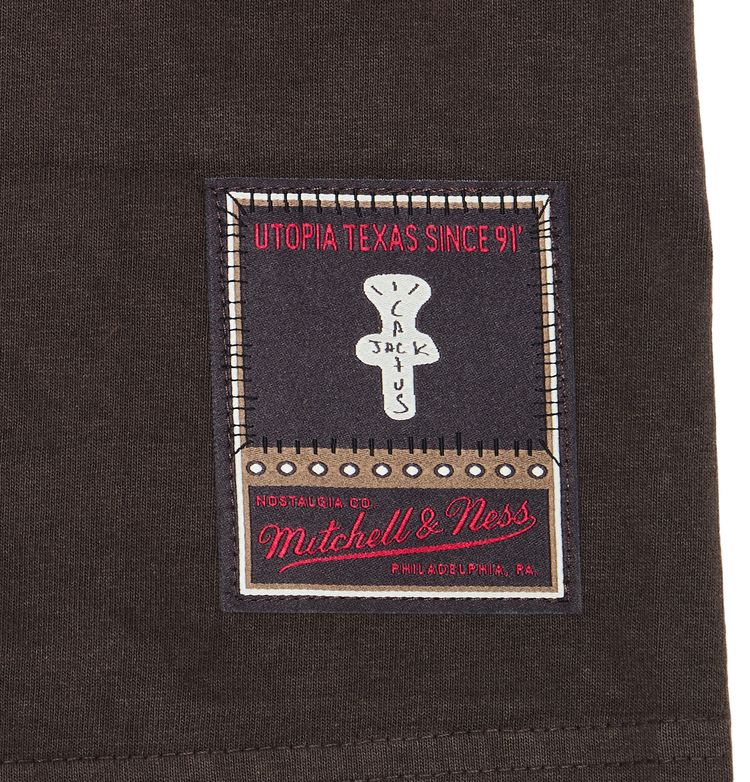 Cactus Jack by Travis Scott x Mitchell  Ness University Of Kentucky Seal Tee Brown