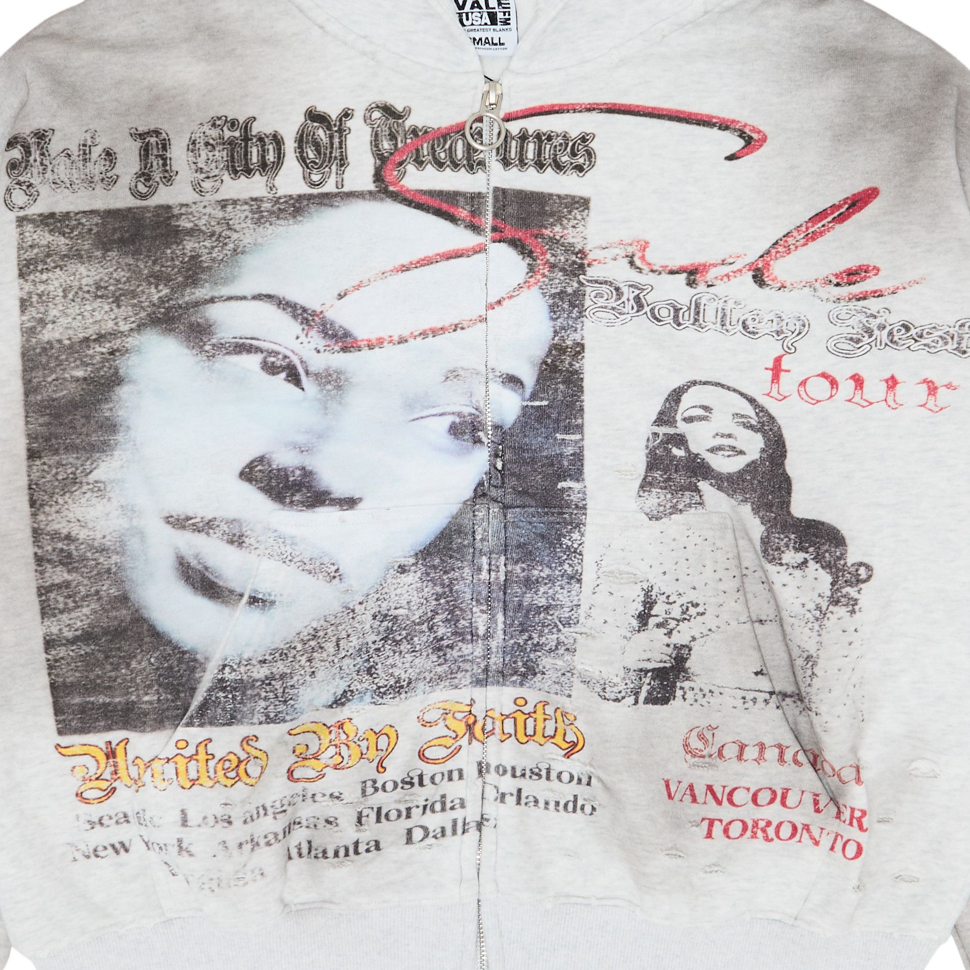 トップス Vale ARMY ZIP UP GREY Vale forever Vale Forever Army Zip-Up Hoodie
