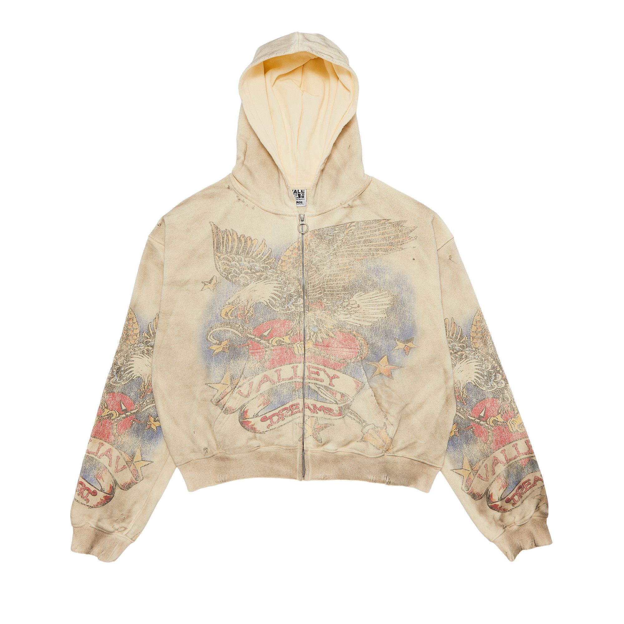 Buy Vale Forever Nostalgia Zip Up 'Tattered/Cream' - VALE 09 007