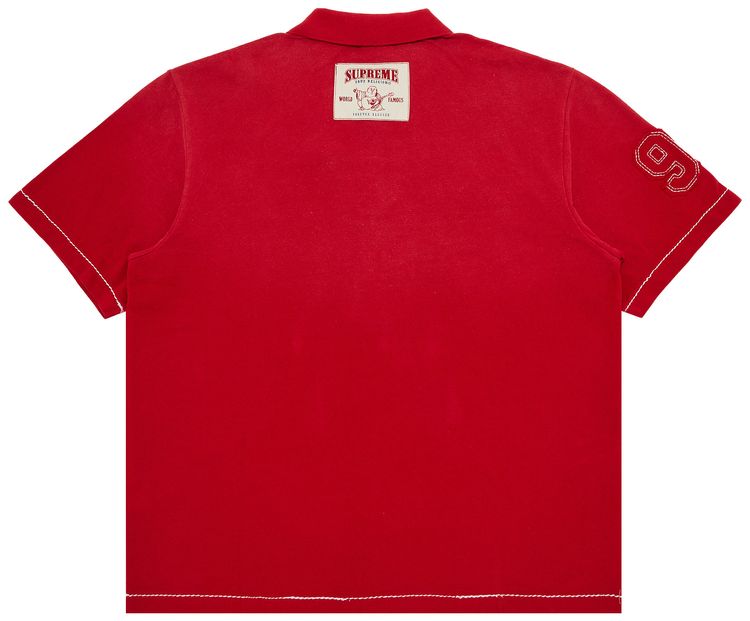 Supreme x True Religion Applique Polo Red