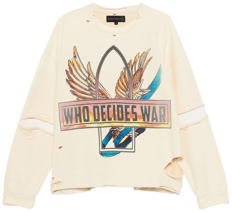 Who Decides War Ribbon Tour Pullover Cream