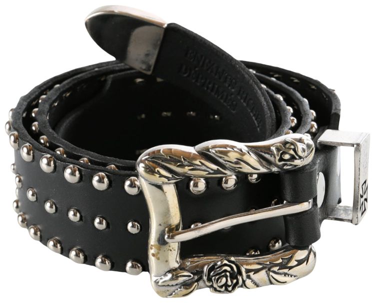 Enfants Riches Deprimes Lock Jaw Dome Stud Belt Black