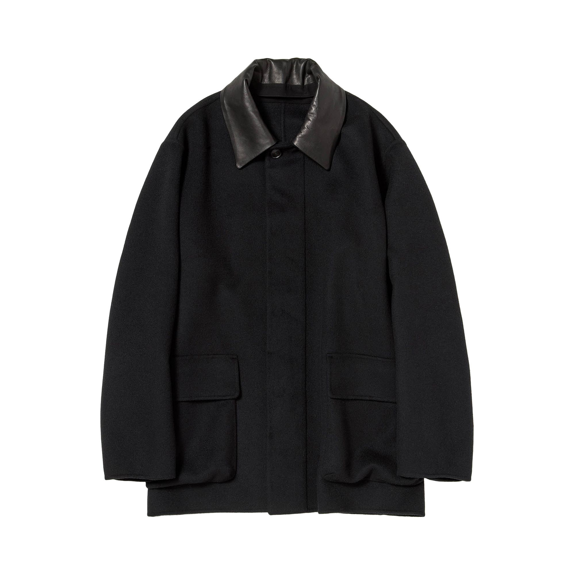 Buy Auralee Cashmere Melton Hand Sewn Blouson Jacket 'Black