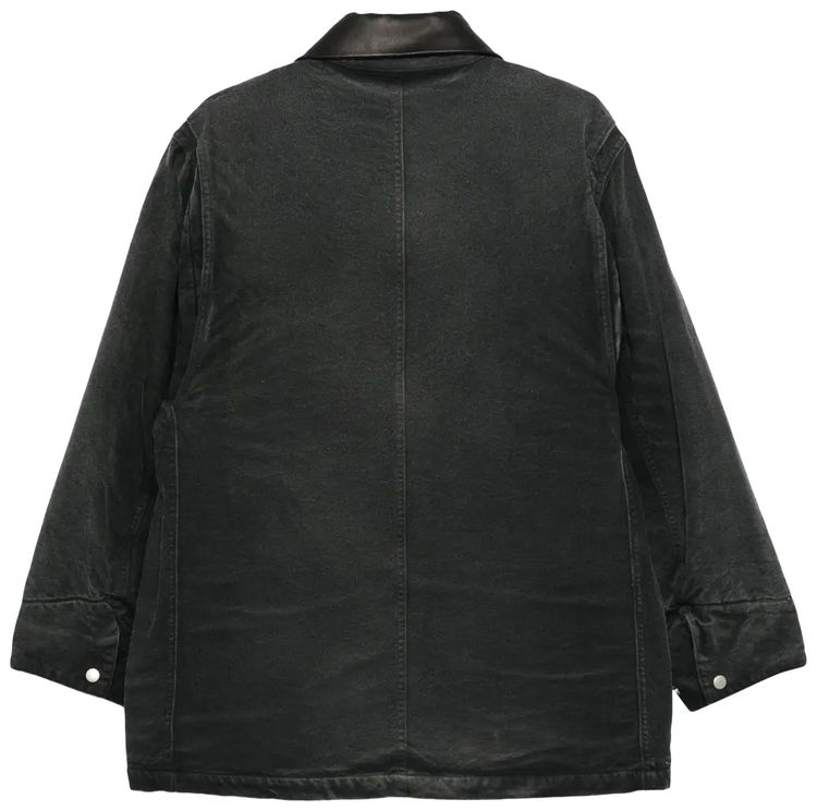 Auralee Product Dyed Organic Cotton Duck Blouson Jacket Faded Black