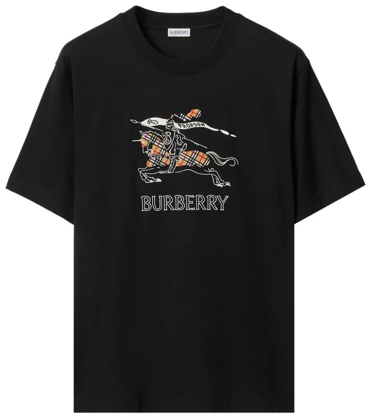 Burberry Ryan Ekd Check T Shirt Black