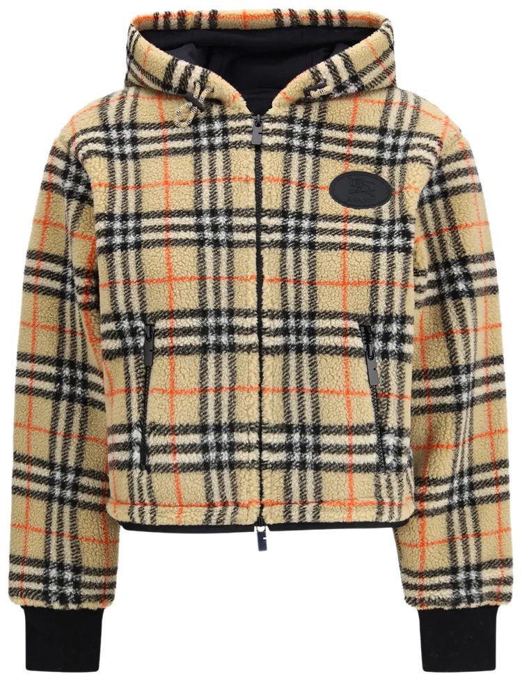 Burberry Fiona Check Jacket Sand