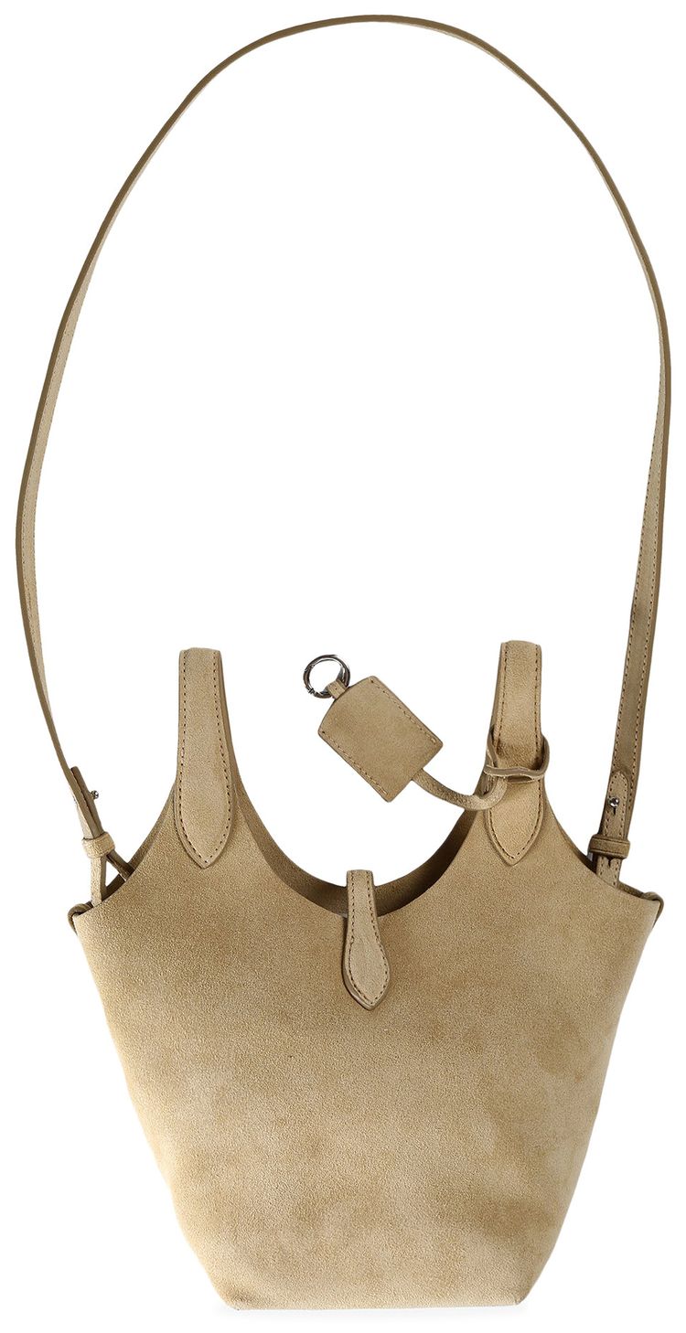 Polo Ralph Lauren Suede Play Crossbody Small Tote Bag Cashew