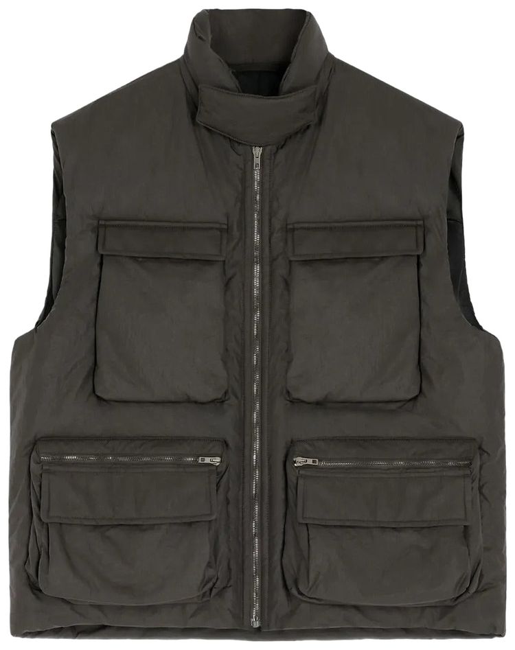 Lemaire Wadded Gilet Wi Wadded Gilet With Pockets Coat Espresso