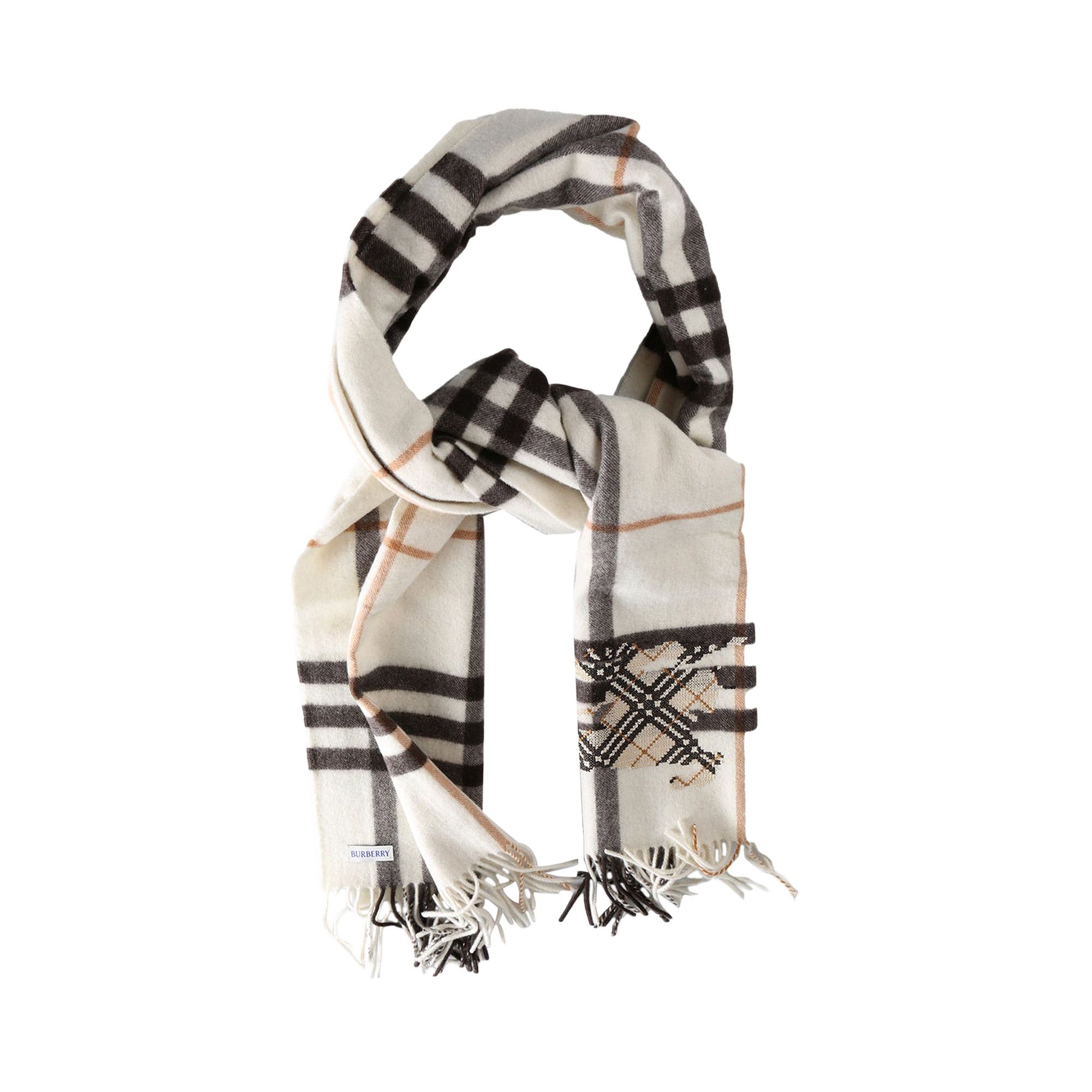 クリーニング防虫仕上げBURBERRY マフラー ストーン ホワイト Buy Burberry Mu G Check Ekd X Stitch Scarf 'Pebble White