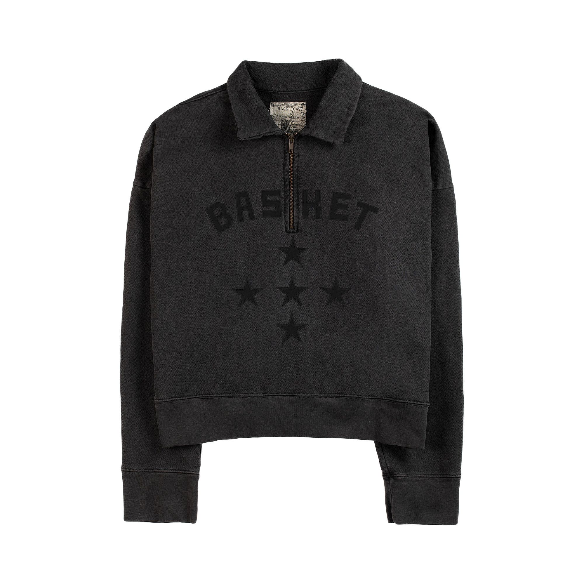 Buy Basketcase Gallery Spellout A Vintage Quarter Zip 'Vintage