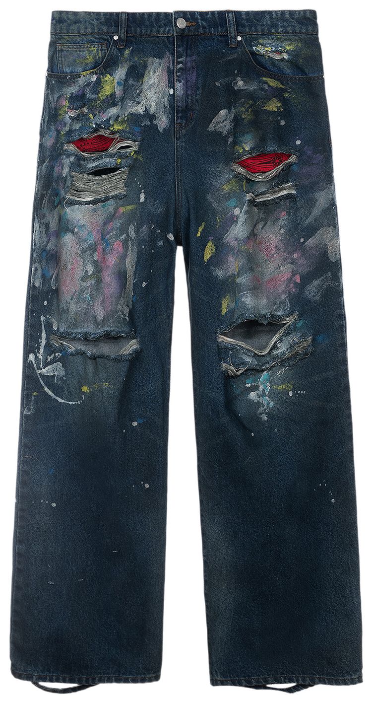 Basketcase Gallery LAX Baggy Denim Paint Splatter