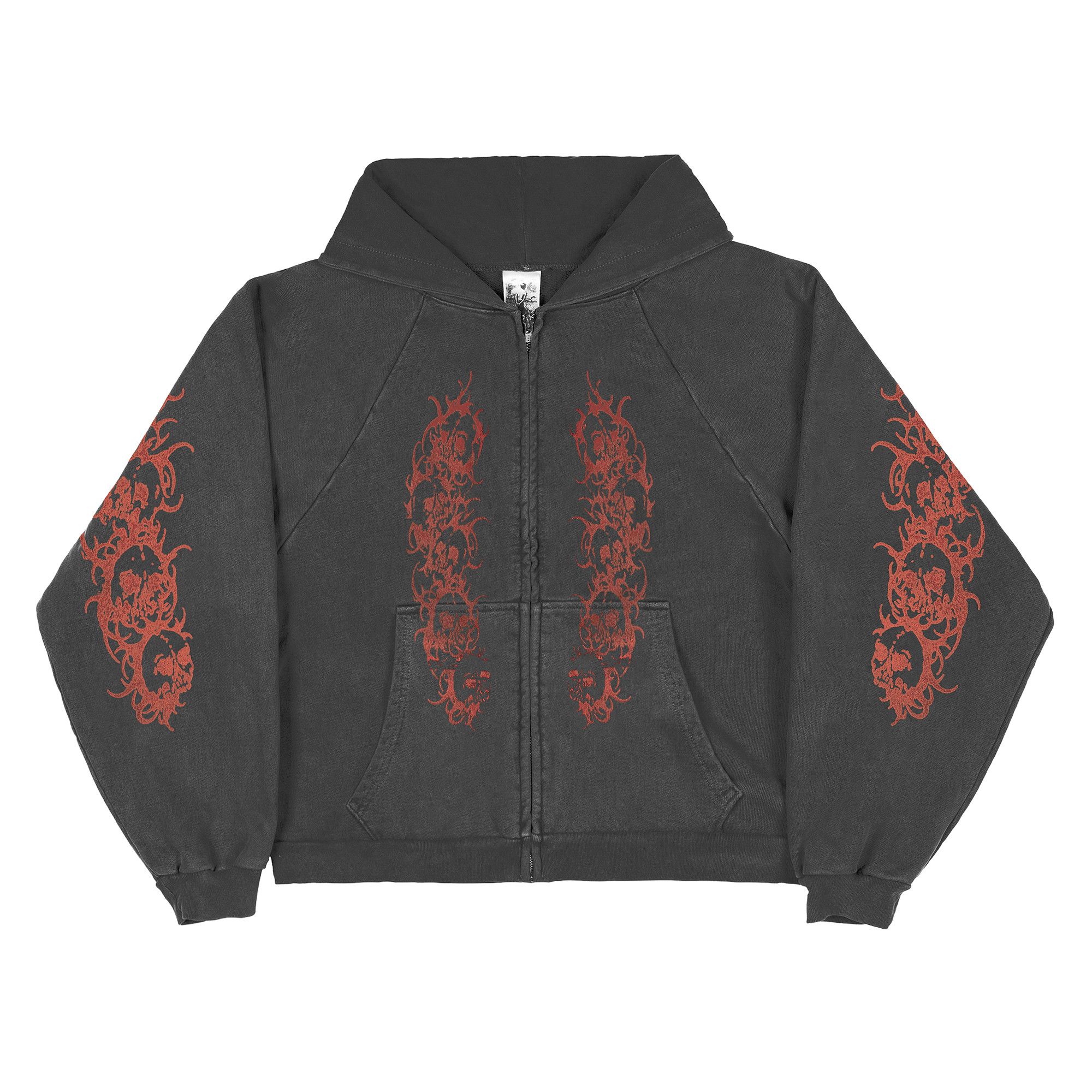 Buy Basketcase Gallery Afflicted Zip Up 'Black' - 12784