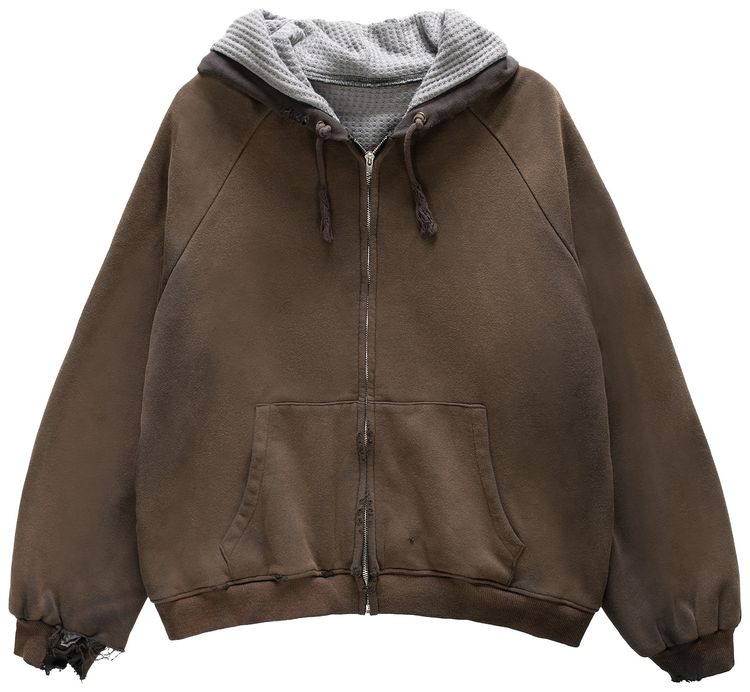 Basketcase Gallery Hench Thermal Lined Hoodie Brown