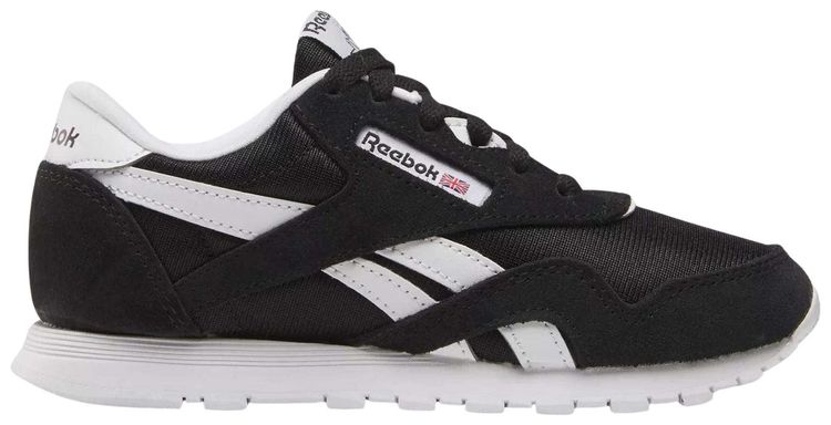 Reebok Classic Nylon Little Kid BlackBlackWhite