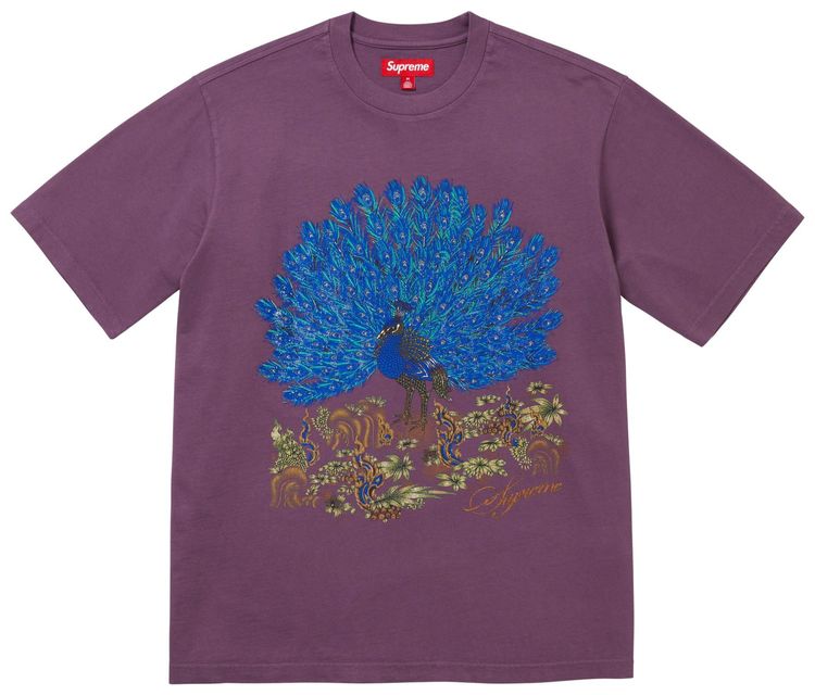 Supreme Peacock Short Sleeve Top Purple