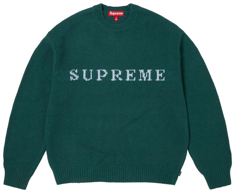 Supreme Contrast Logo Sweater Pine