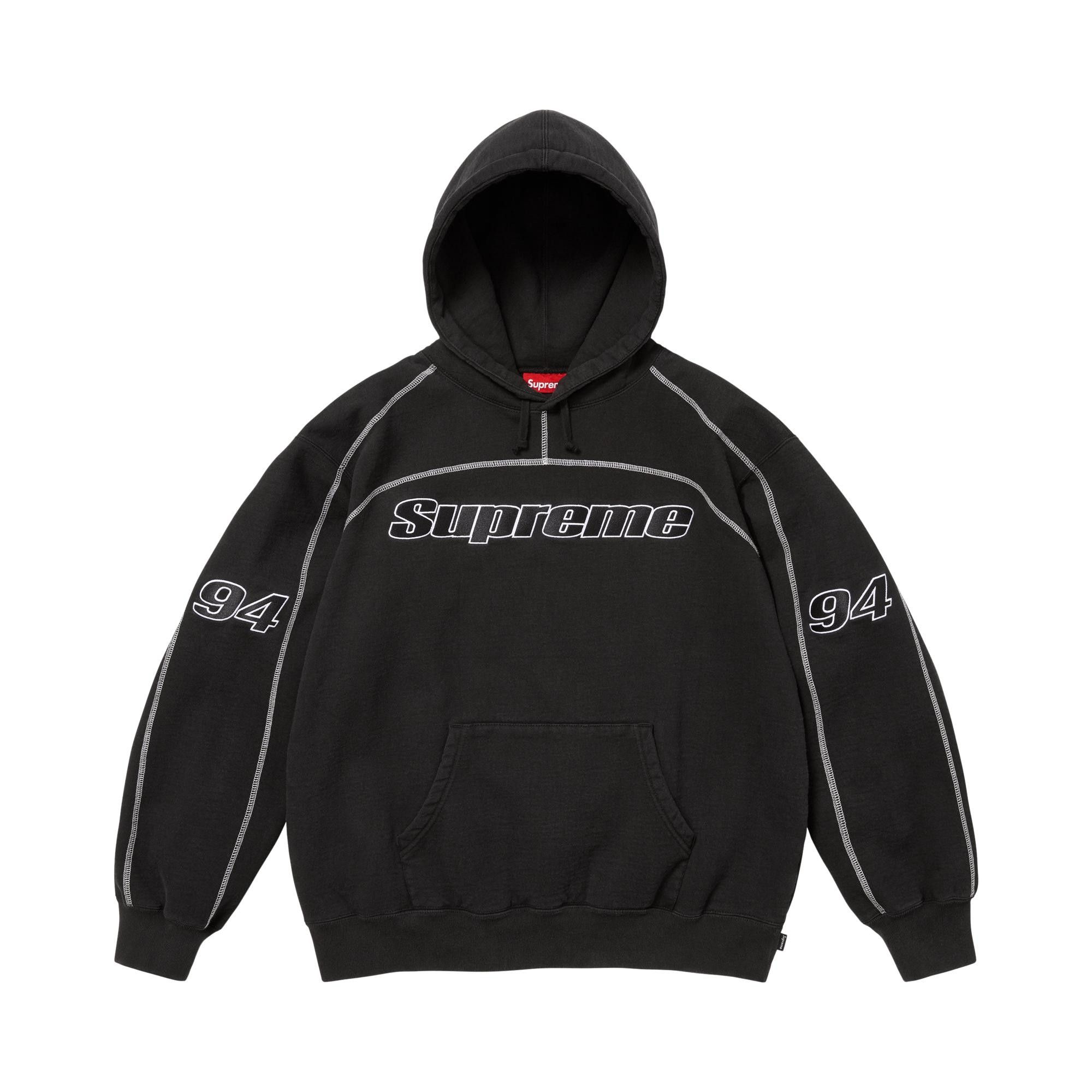 Buy Supreme Overlock Hooded Sweatshirt 'Black' - FW25SW84 BLACK | GOAT