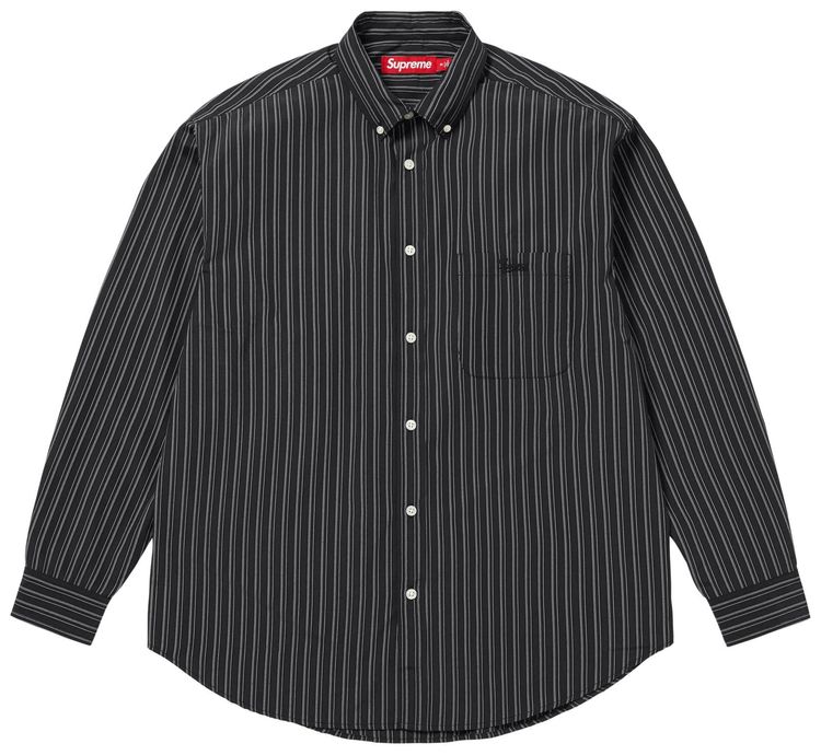 Supreme Pinstripe Shirt Black
