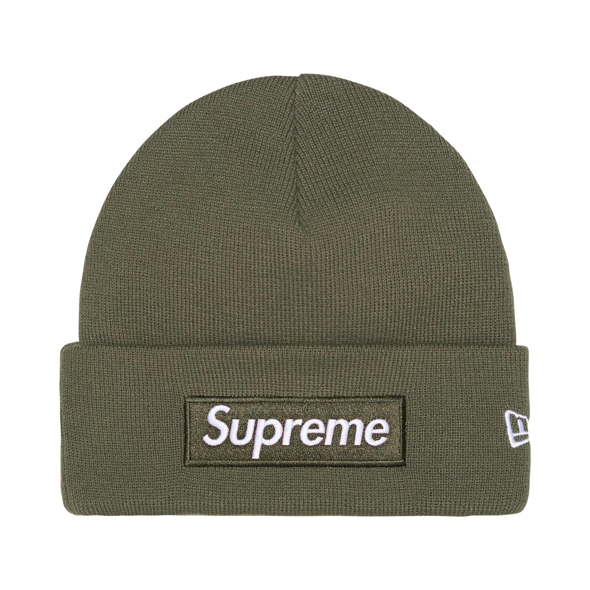 Buy Supreme New Era Box Logo Beanie 'Light Olive' - FW25BN5 LIGHT