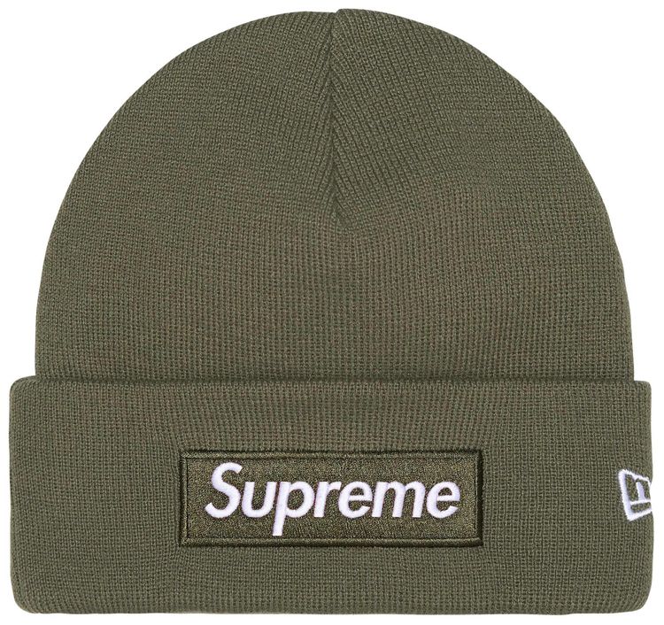 Supreme New Era Box Logo Beanie Light Olive