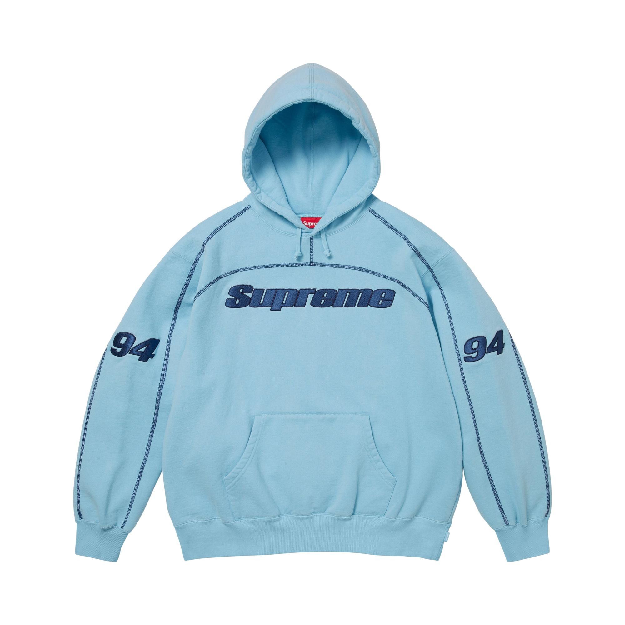 Buy Supreme Overlock Hooded Sweatshirt 'Light Blue' - FW25SW84