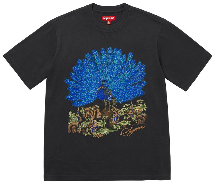 Supreme Peacock Short Sleeve Top Black