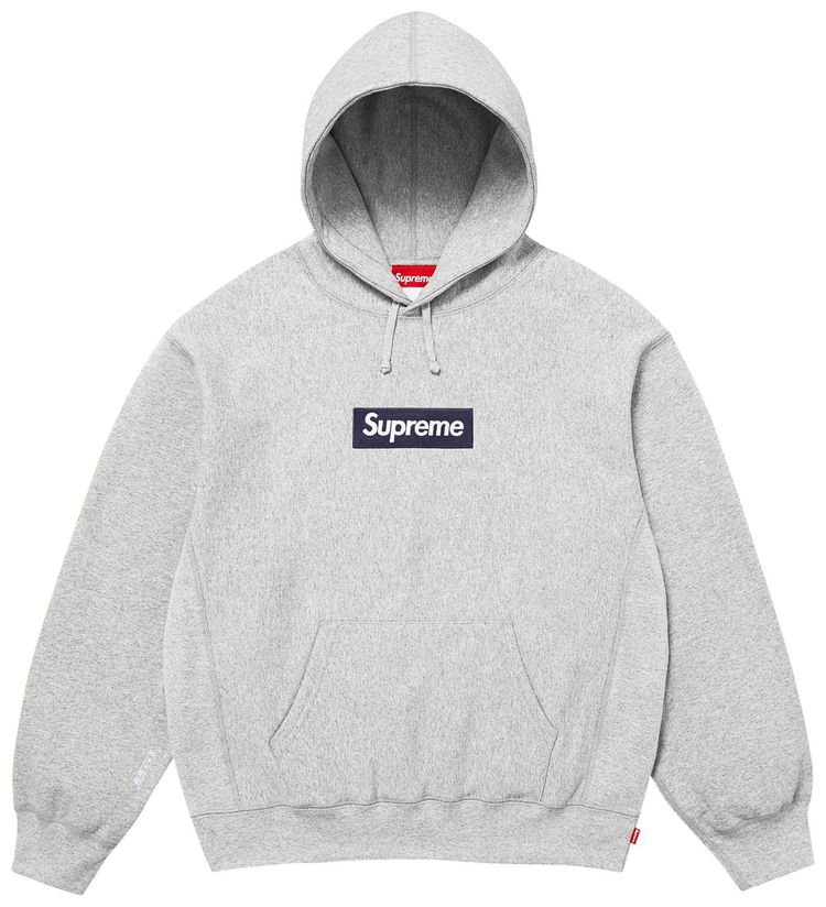 Supreme Box Logo Hooded Sweatshirt Heather Grey