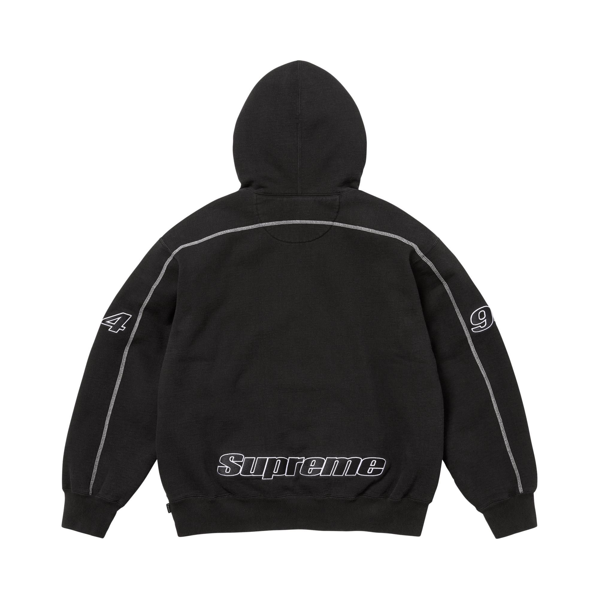 Buy Supreme Overlock Hooded Sweatshirt 'Black' - FW25SW84 BLACK | GOAT