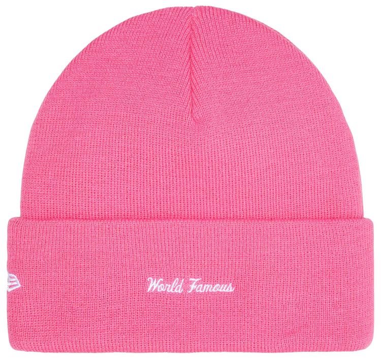 Supreme New Era Box Logo Beanie Magenta
