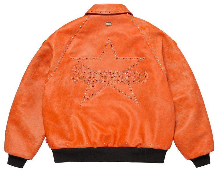 Supreme x Vanson Leathers x BB Simon Jacket Orange