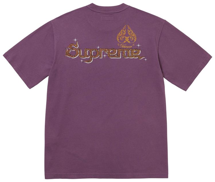 Supreme Peacock Short Sleeve Top Purple