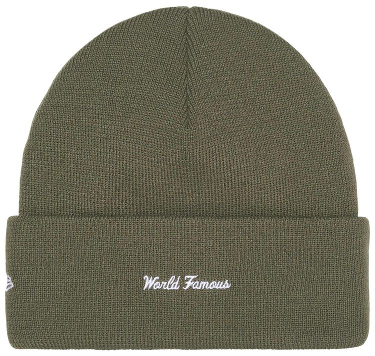 Supreme New Era Box Logo Beanie Light Olive