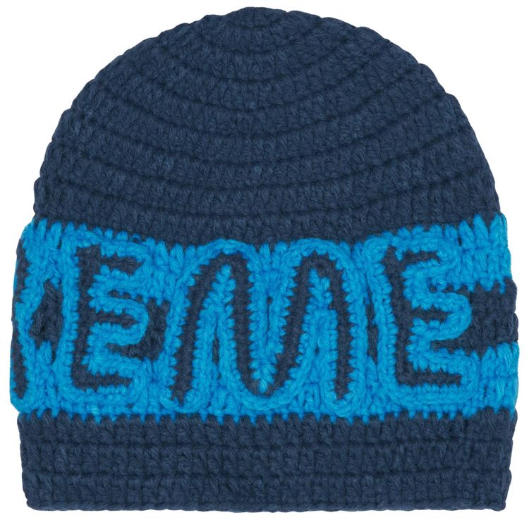 Supreme Crochet Logo Beanie Navy