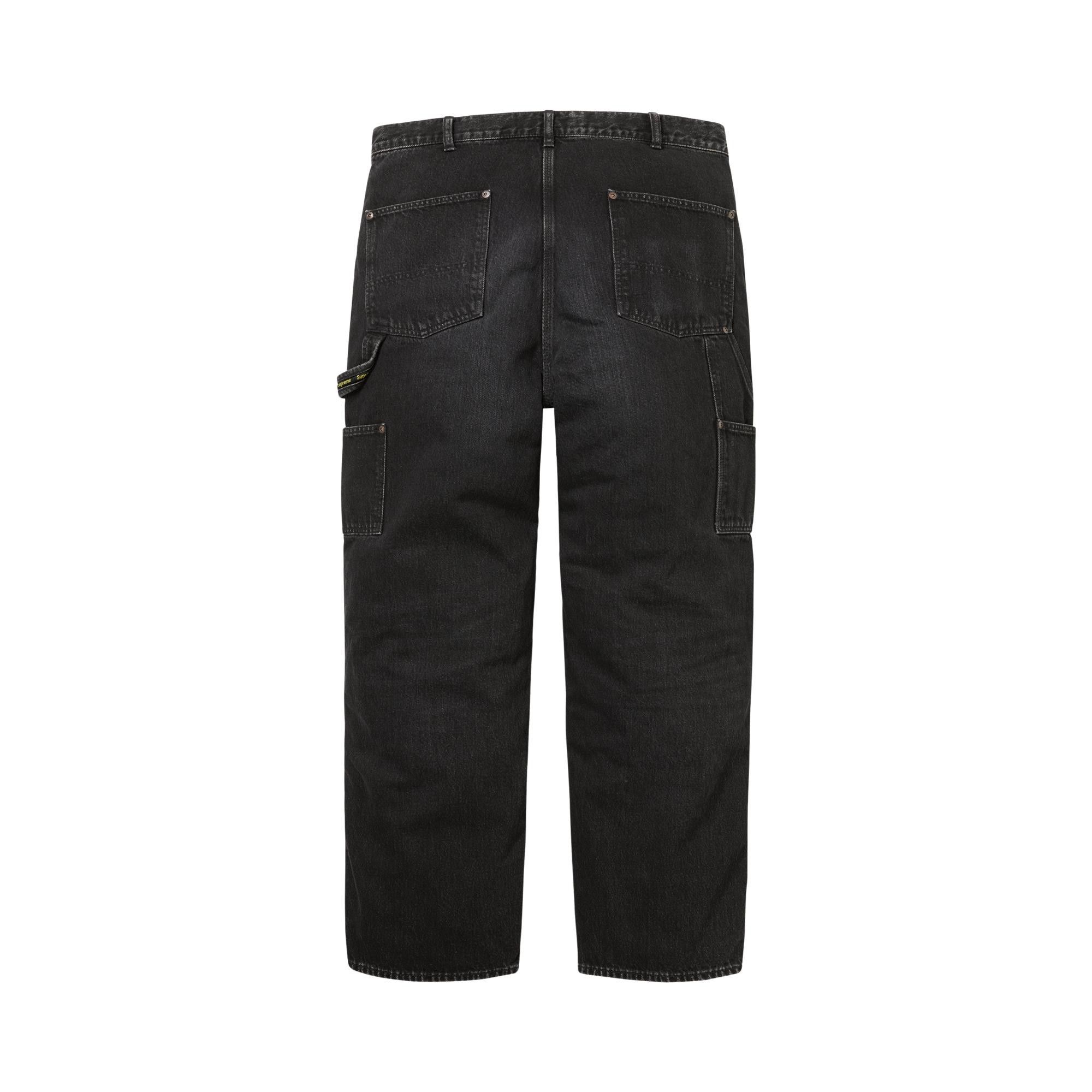 Buy Supreme Worn Double Knee Denim Painter Jean 'Washed Black