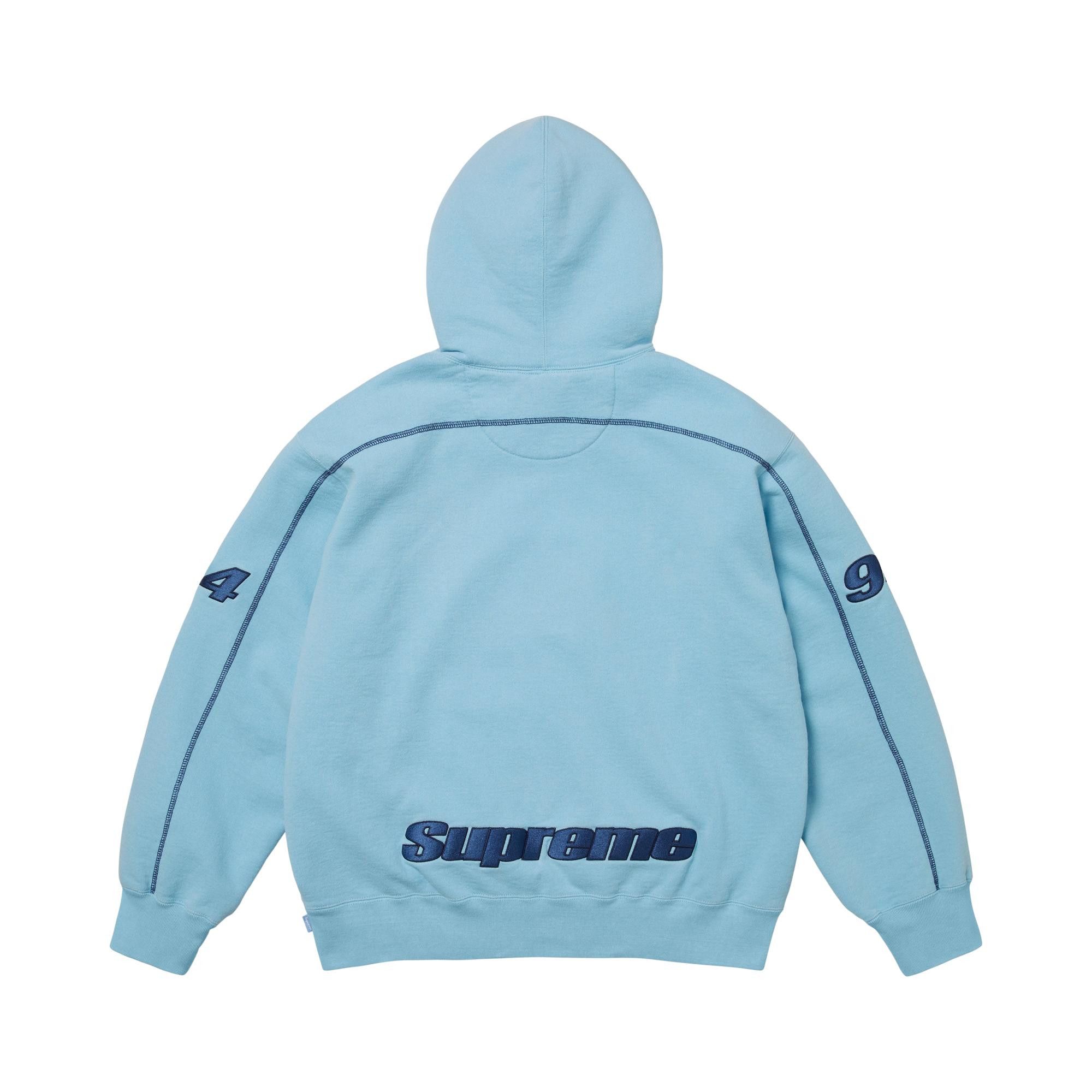 Buy Supreme Overlock Hooded Sweatshirt 'Light Blue' - FW25SW84
