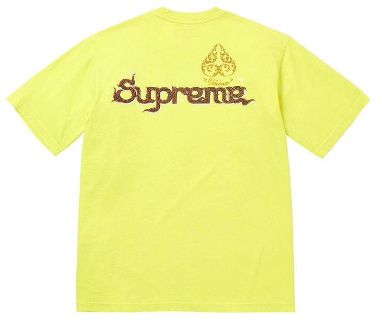 Supreme Peacock Short Sleeve Top Lime